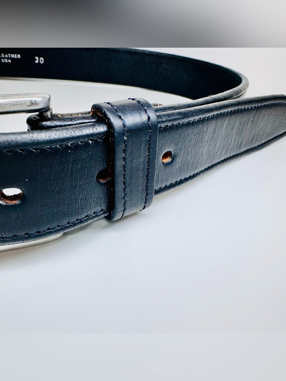 Tory Leather English Bridle Black Belt Size 30 • Made in USA • Hunter Classic - Picture 8 of 16